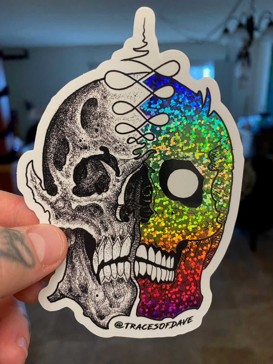 Silver Skulls Sparkly Stickers – Fairy Dust Decals