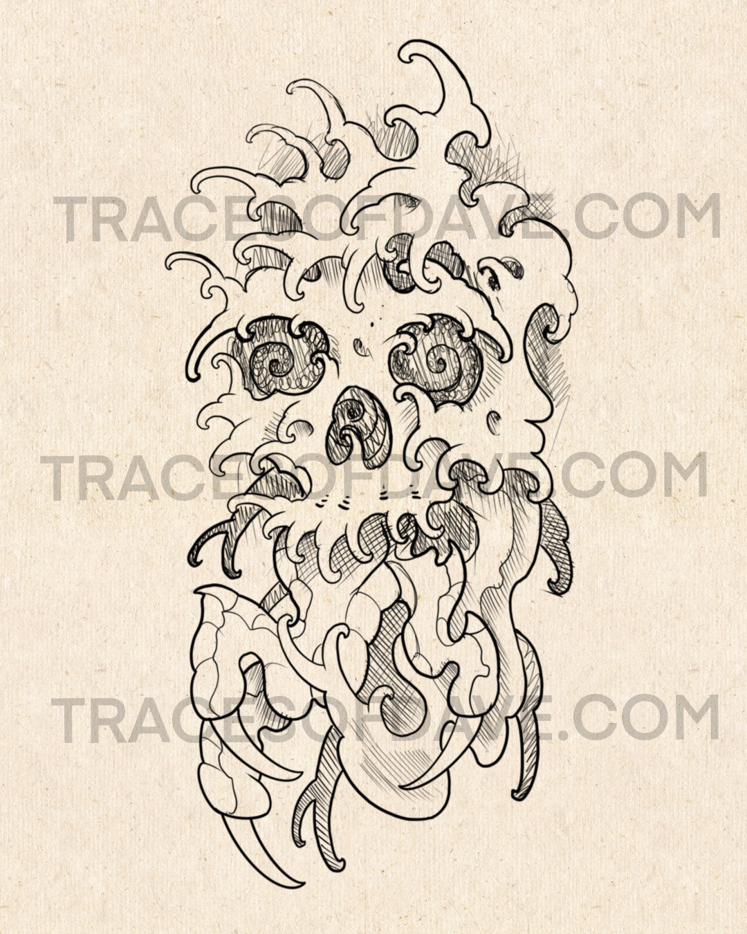 Dragon Claw Wave Skull