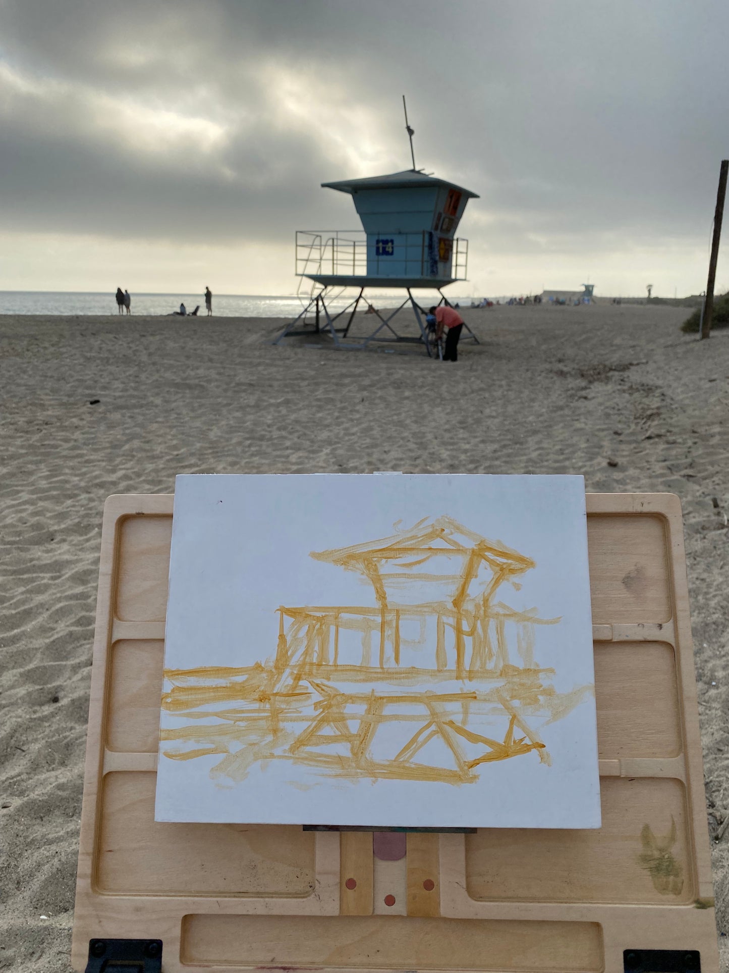 Malibu Beach Lifeguard Tower - Original Painting