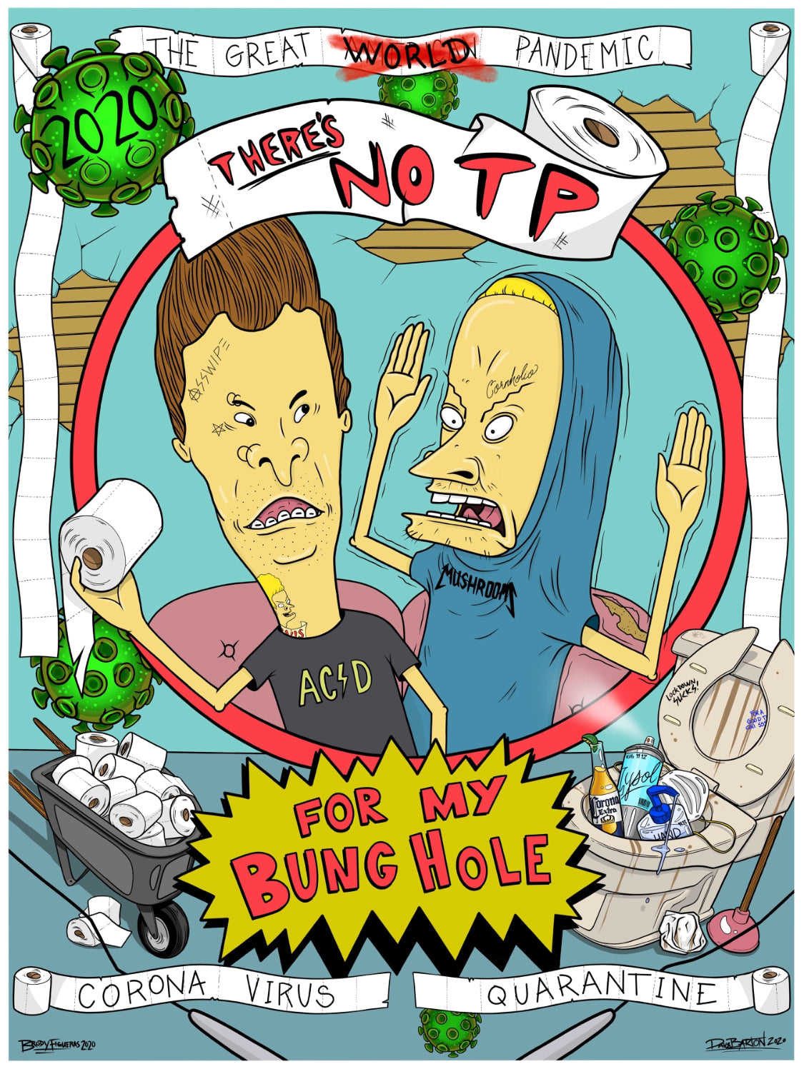 Bevis & Butthead Pandemic Poster (Less than 5 remain)