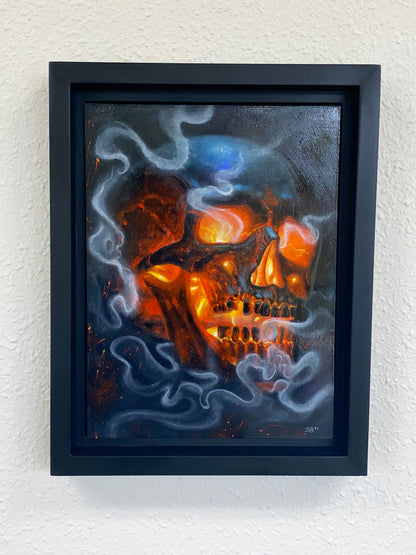 Smoldering Skull - Original Painting
